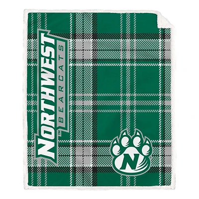 Pegasus Northwest Missouri State Bearcats 50" x 60" Playmaker Plaid Ultra Cozy Sherpa Throw