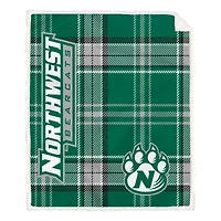 Pegasus Northwest Missouri State Bearcats 50" x 60" Playmaker Plaid Ultra Cozy Sherpa Throw