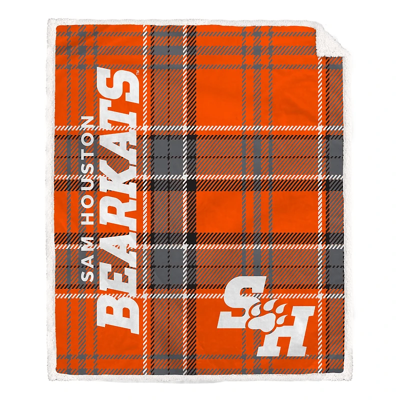 Pegasus Sam Houston State Bearkats 50" x 60" Playmaker Plaid Ultra Cozy Sherpa Throw