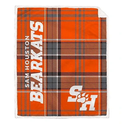 Pegasus Sam Houston State Bearkats 50" x 60" Playmaker Plaid Ultra Cozy Sherpa Throw