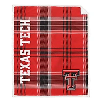 Pegasus Texas Tech Red Raiders 50" x 60" Playmaker Plaid Ultra Cozy Sherpa Throw