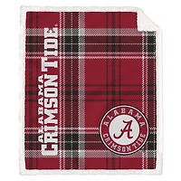 Pegasus Alabama Crimson Tide 50" x 60" Playmaker Plaid Ultra Cozy Sherpa Throw