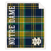 Pegasus Notre Dame Fighting Irish 50" x 60" Playmaker Plaid Ultra Cozy Sherpa Throw