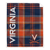 Pegasus Virginia Cavaliers 50" x 60" Playmaker Plaid Ultra Cozy Sherpa Throw