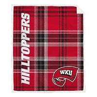 Pegasus Western Kentucky Hilltoppers 50" x 60" Playmaker Plaid Ultra Cozy Sherpa Throw