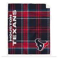 Pegasus Houston Texans 50" x 60" Playmaker Plaid Ultra Cozy Sherpa Throw