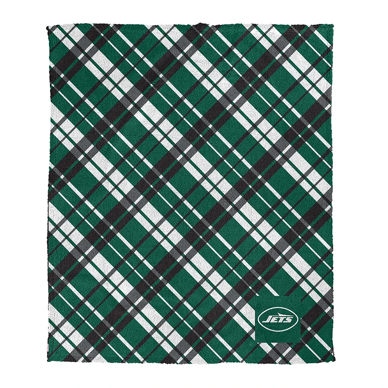 Pegasus New York Jets 50" x 60" Dash Logo Patch Ultra Cozy Sherpa Blanket