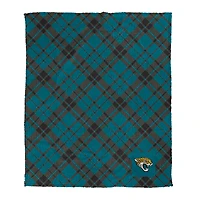 Pegasus Jacksonville Jaguars 50" x 60" Dash Logo Patch Ultra Cozy Sherpa Blanket