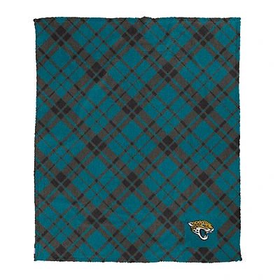 Pegasus Jacksonville Jaguars 50" x 60" Dash Logo Patch Ultra Cozy Sherpa Blanket