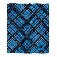 Pegasus Carolina Panthers 50" x 60" Dash Logo Patch Ultra Cozy Sherpa Blanket