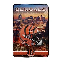Pegasus Cincinnati Bengals 66" x 95" Oversized Skyline Series Helmet Ultra Cozy Blanket