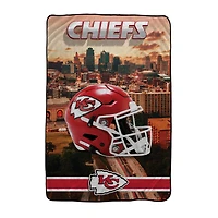Pegasus Kansas City Chiefs 66" x 95" Oversized Skyline Series Helmet Ultra Cozy Blanket