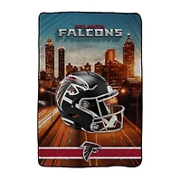 Pegasus Atlanta Falcons 66" x 95" Oversized Skyline Series Helmet Ultra Cozy Blanket