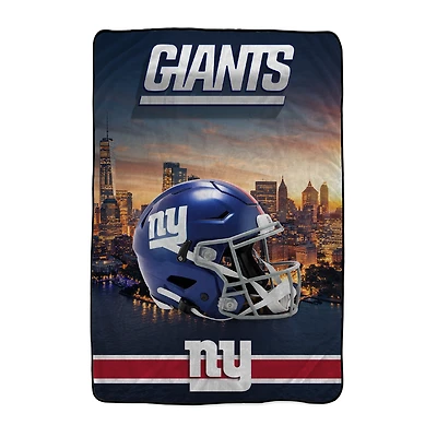 Pegasus New York Giants 66" x 95" Oversized Skyline Series Helmet Ultra Cozy Blanket