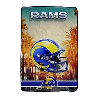 Pegasus Los Angeles Rams 66" x 95" Oversized Skyline Series Helmet Ultra Cozy Blanket
