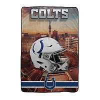 Pegasus Indianapolis Colts 66" x 95" Oversized Skyline Series Helmet Ultra Cozy Blanket