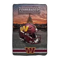 Pegasus Washington Commanders 66" x 95" Oversized Skyline Series Helmet Ultra Cozy Blanket