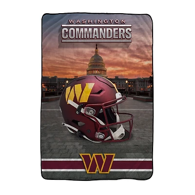 Pegasus Washington Commanders 66" x 95" Oversized Skyline Series Helmet Ultra Cozy Blanket