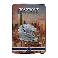 Pegasus Dallas Cowboys 66" x 95" Oversized Skyline Series Helmet Ultra Cozy Blanket