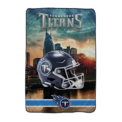 Pegasus Tennessee Titans 66" x 95" Oversized Skyline Series Helmet Ultra Cozy Blanket
