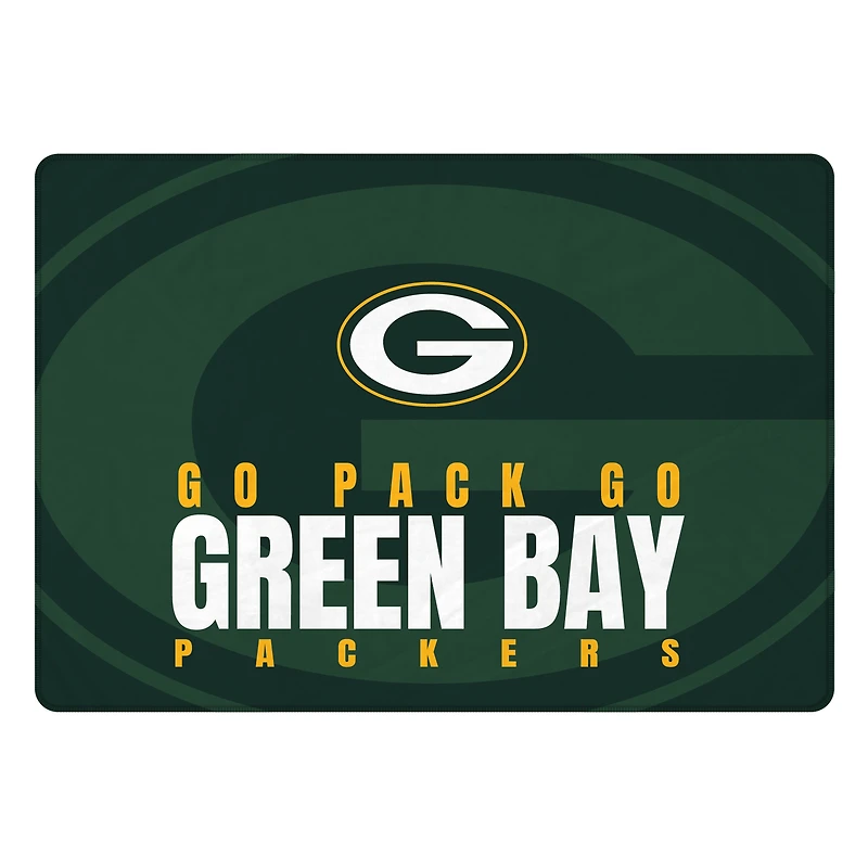 Pegasus Green Bay Packers 60" x 90" Oversized Slogan Fade Ultra Cozy FAN-mily Blanket
