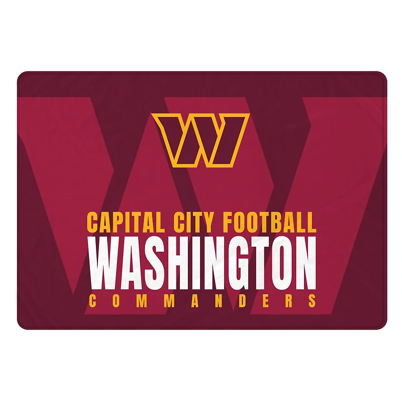 Pegasus Washington Commanders 60" x 90" Oversized Slogan Fade Ultra Cozy FAN-mily Blanket