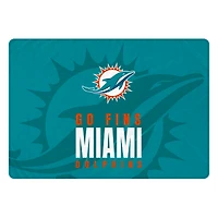 Pegasus Miami Dolphins 60" x 90" Oversized Slogan Fade Ultra Cozy FAN-mily Blanket