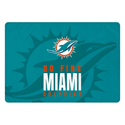 Pegasus Miami Dolphins 60" x 90" Oversized Slogan Fade Ultra Cozy FAN-mily Blanket