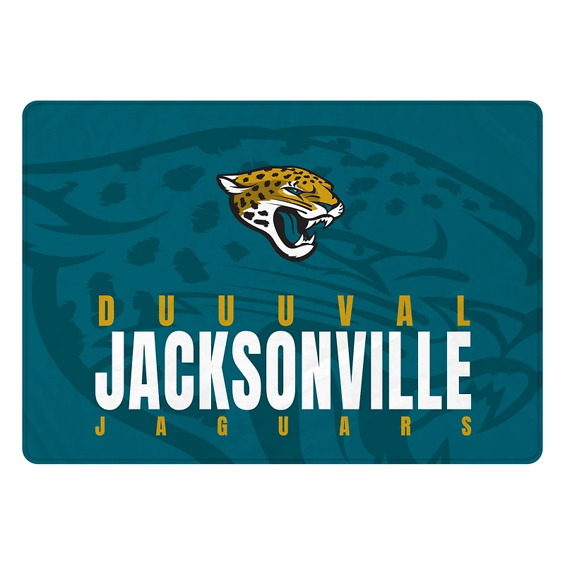 Pegasus Jacksonville Jaguars 60" x 90" Oversized Slogan Fade Ultra Cozy FAN-mily Blanket