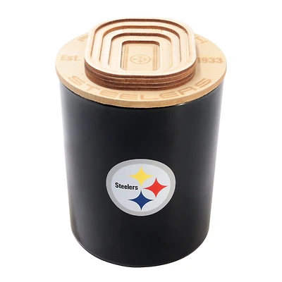 Pegasus Pittsburgh Steelers 16 oz. Stadium Wood Top Glass Candle