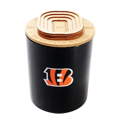 Pegasus Cincinnati Bengals 16 oz. Stadium Wood Top Glass Candle