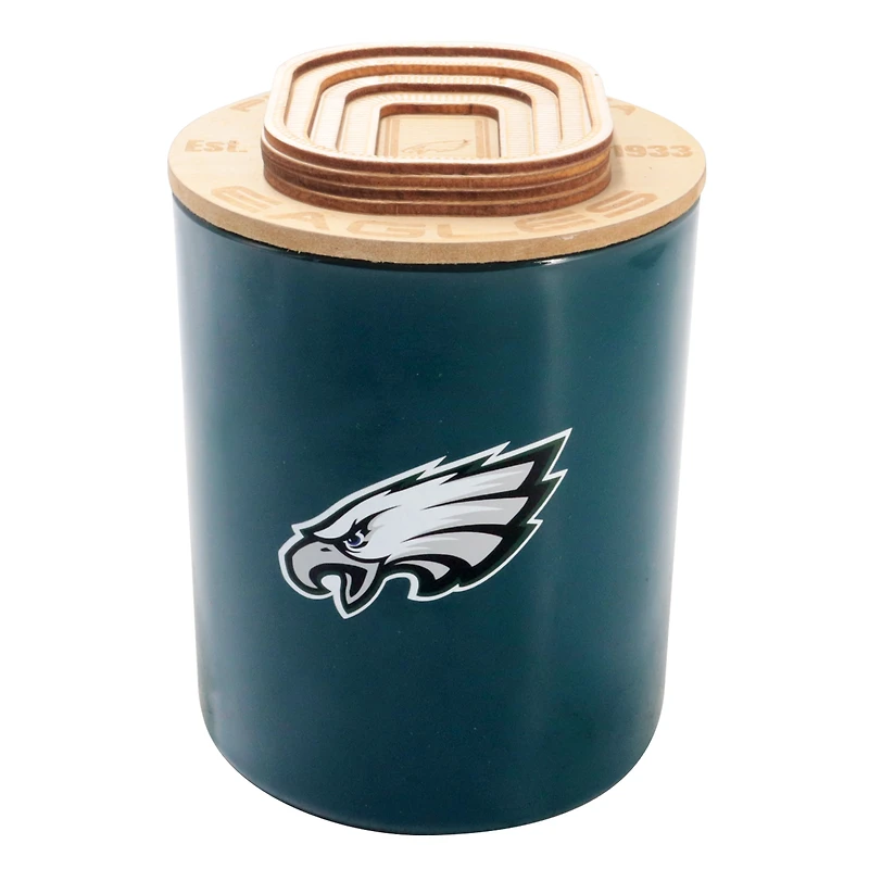 Pegasus Philadelphia Eagles 16 oz. Stadium Wood Top Glass Candle