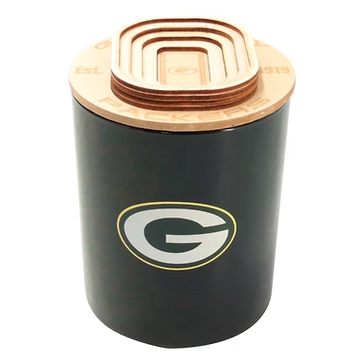 Pegasus Green Bay Packers 16 oz. Stadium Wood Top Glass Candle