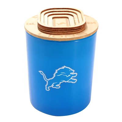Pegasus Detroit Lions 16 oz. Stadium Wood Top Glass Candle
