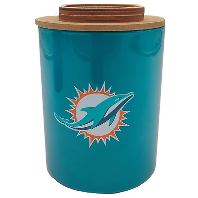 Pegasus Miami Dolphins 16 oz. Stadium Wood Top Glass Candle
