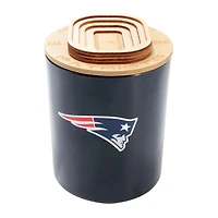 Pegasus New England Patriots 16 oz. Stadium Wood Top Glass Candle