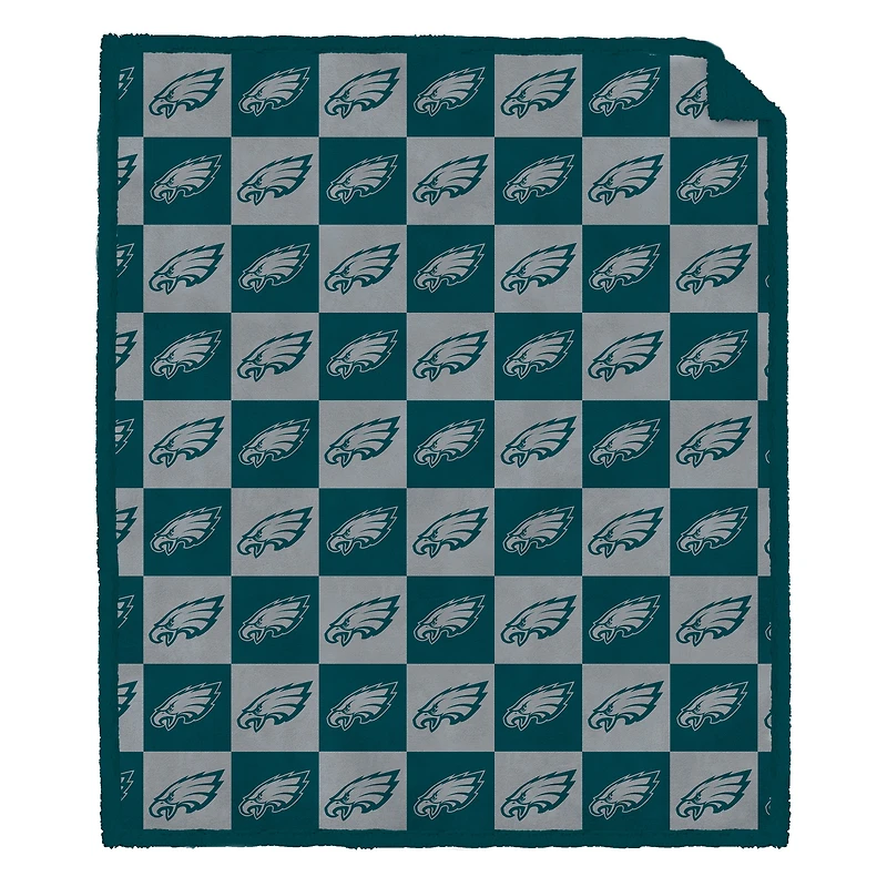Pegasus Philadelphia Eagles 60" x 70" Tonal Logo Box Ultra Cozy Sherpa Blanket