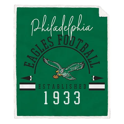 Pegasus Philadelphia Eagles 60" x 70" Vintage Established Ultra Cozy Sherpa Blanket
