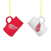 Detroit Red Wings Two-Pack 3" Mini Stein Ornament Set