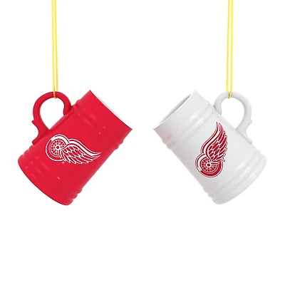 Detroit Red Wings Two-Pack 3" Mini Stein Ornament Set
