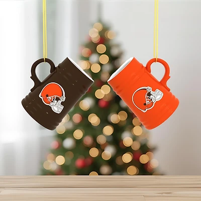 Cleveland Browns Two-Pack 3" Mini Stein Ornament Set