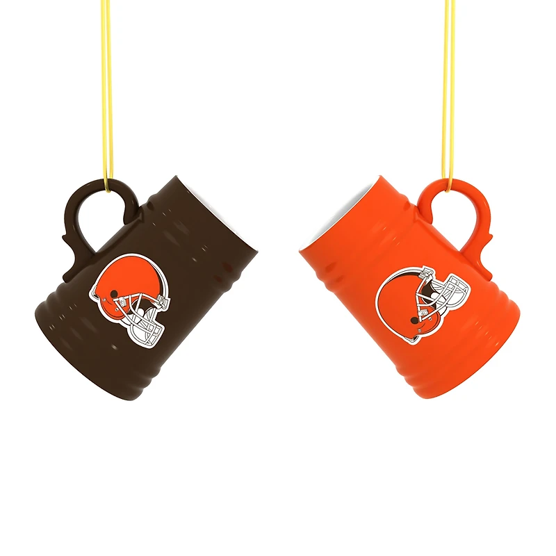 Cleveland Browns Two-Pack 3" Mini Stein Ornament Set