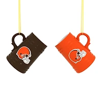 Cleveland Browns Two-Pack 3" Mini Stein Ornament Set