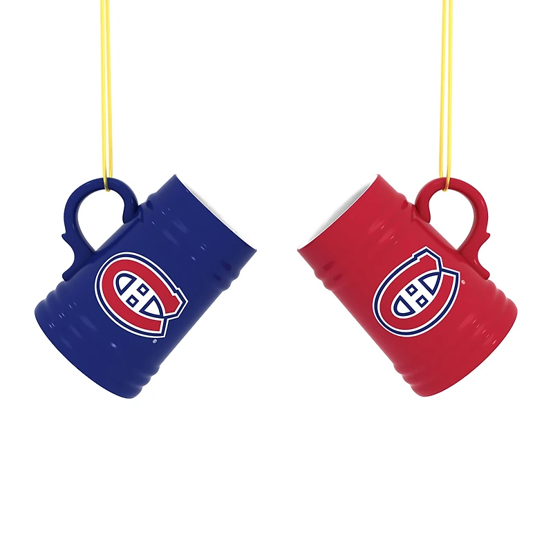 Montreal Canadiens Two-Pack 3" Mini Stein Ornament Set