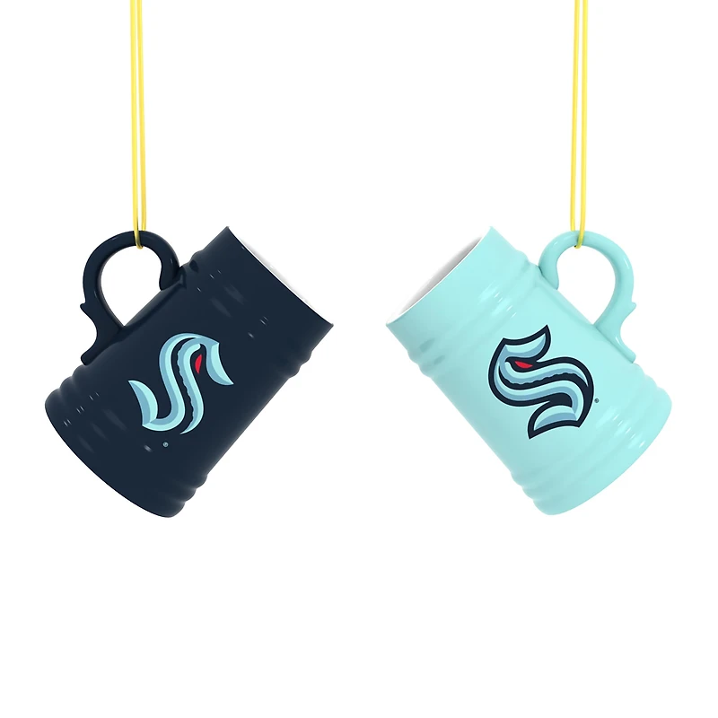 Seattle Kraken Two-Pack 3" Mini Stein Ornament Set