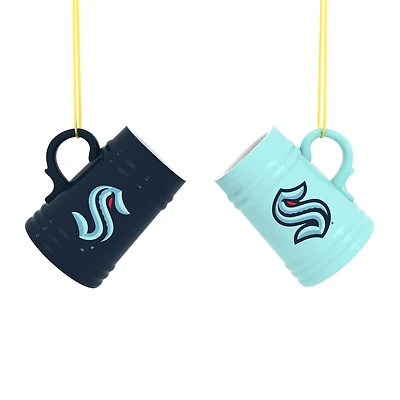 Seattle Kraken Two-Pack 3" Mini Stein Ornament Set