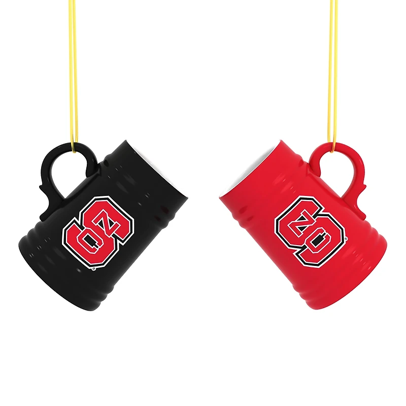 NC State Wolfpack Two-Pack 3" Mini Stein Ornament Set
