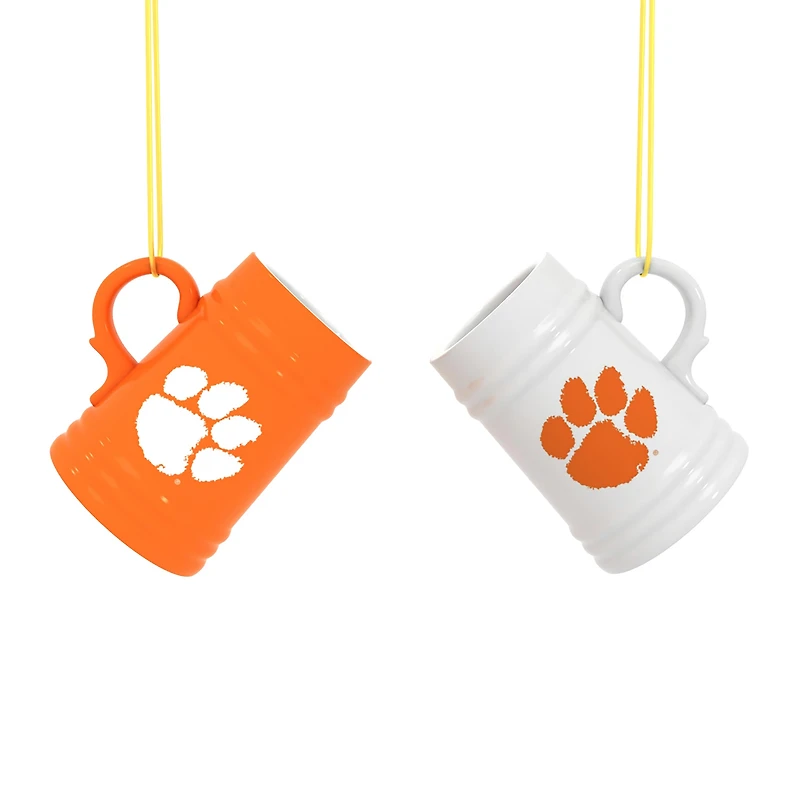 Clemson Tigers Two-Pack 3" Mini Stein Ornament Set