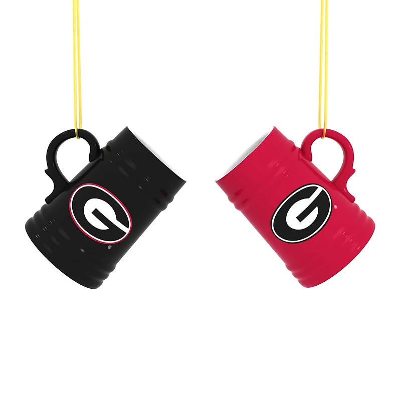Georgia Bulldogs Two-Pack 3" Mini Stein Ornament Set