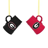 Georgia Bulldogs Two-Pack 3" Mini Stein Ornament Set